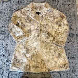 Kristen Blake Women’s Faux Fur Midi Fully Lined Coat - Size XL
